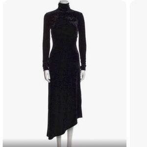 A.L.C. Black velvet turtleneck dress size 0